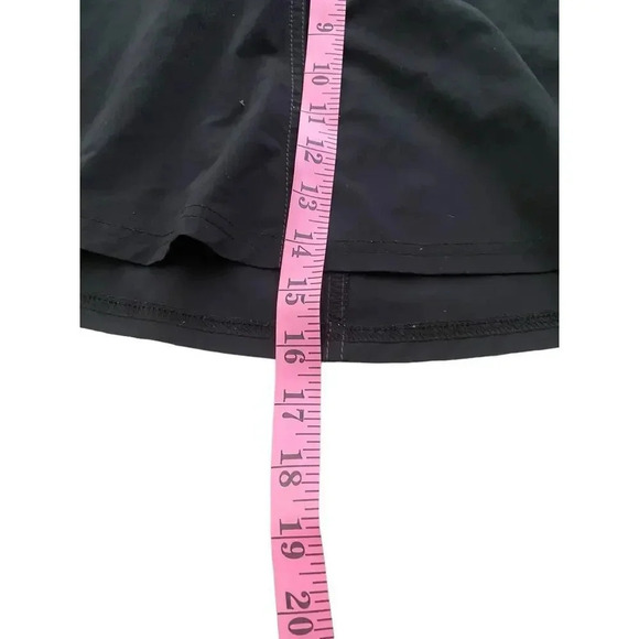 Athleta Black Elastic Waist Pull On Pleated Mini Skirt Size 10 - Picture 3 of 9